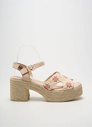 Espadrilės užsegimas kilpa(s) kulnas nuo 7 iki 9 cm bežinis REFRESH moteris