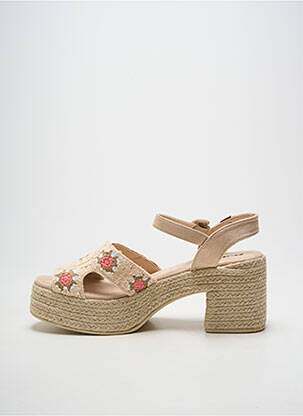 Espadrilės užsegimas kilpa(s) kulnas nuo 7 iki 9 cm bežinis REFRESH moteris
