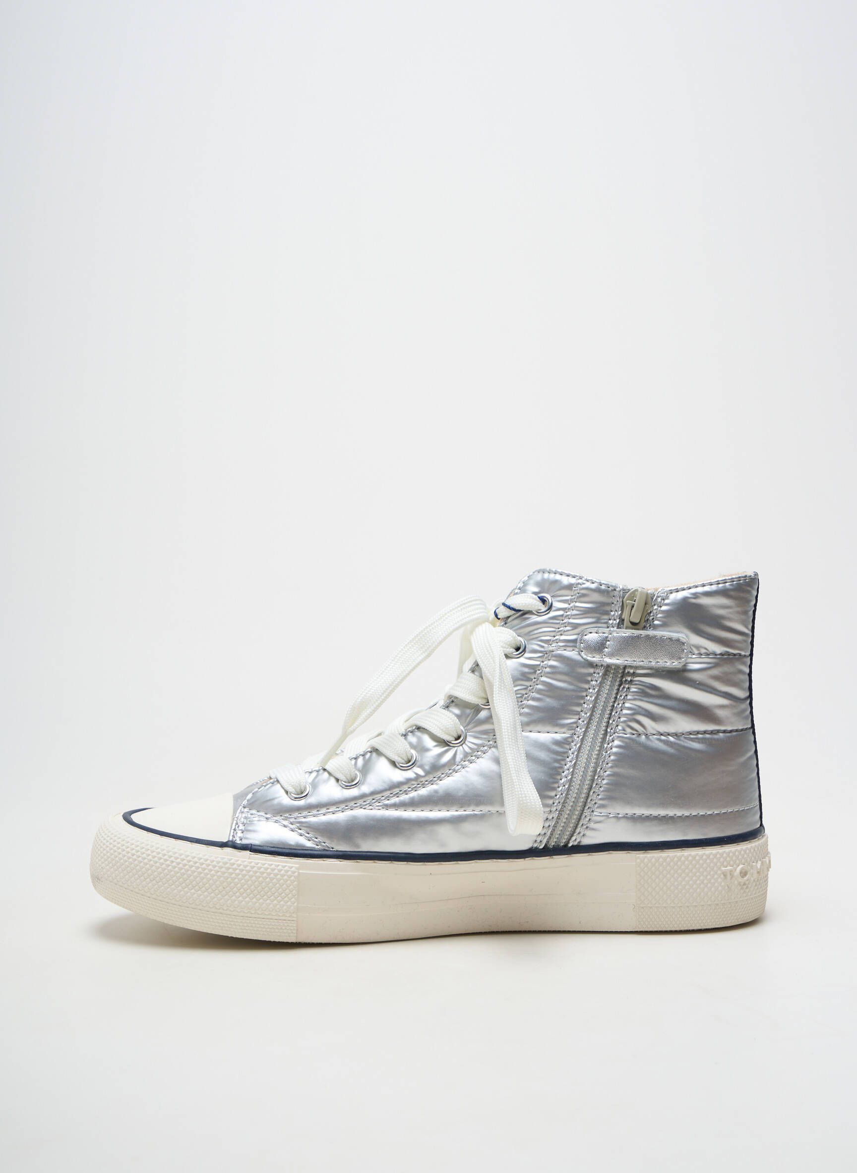 Bėgimo bateliai lygus medžiaga plokščias kulnas iki 3 cm sidabrinė TOMMY HILFIGER moteris