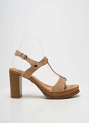 Sandalai/nu pėdos užsegimas kilpa(s) kulnas nuo 7 iki 9 cm rudas MAM'ZELLE moteris