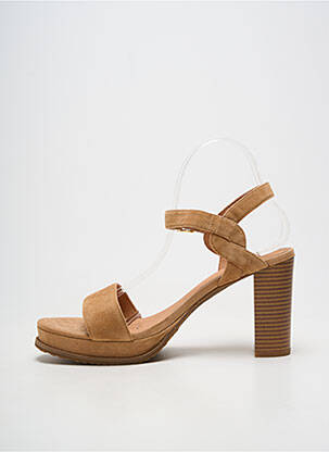 Sandalai/nu pėdos užsegimas kilpa(s) kulnas nuo 7 iki 9 cm rudas MAM'ZELLE moteris