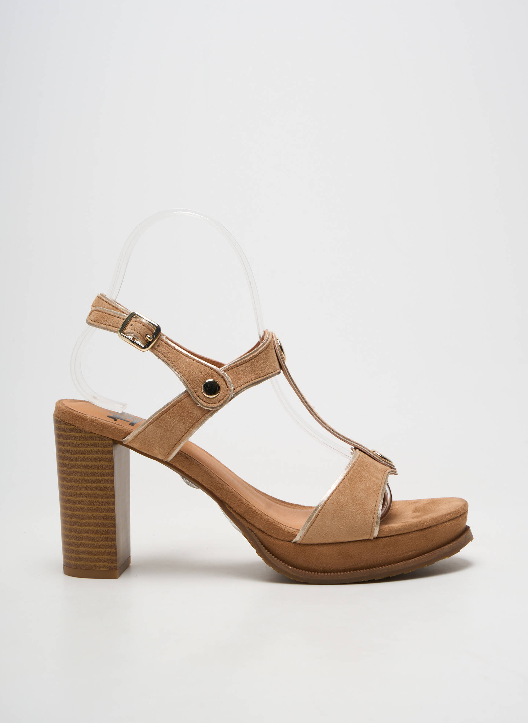 Sandalai/nu pėdos užsegimas kilpa(s) kulnas nuo 7 iki 9 cm rudas MAM'ZELLE moteris