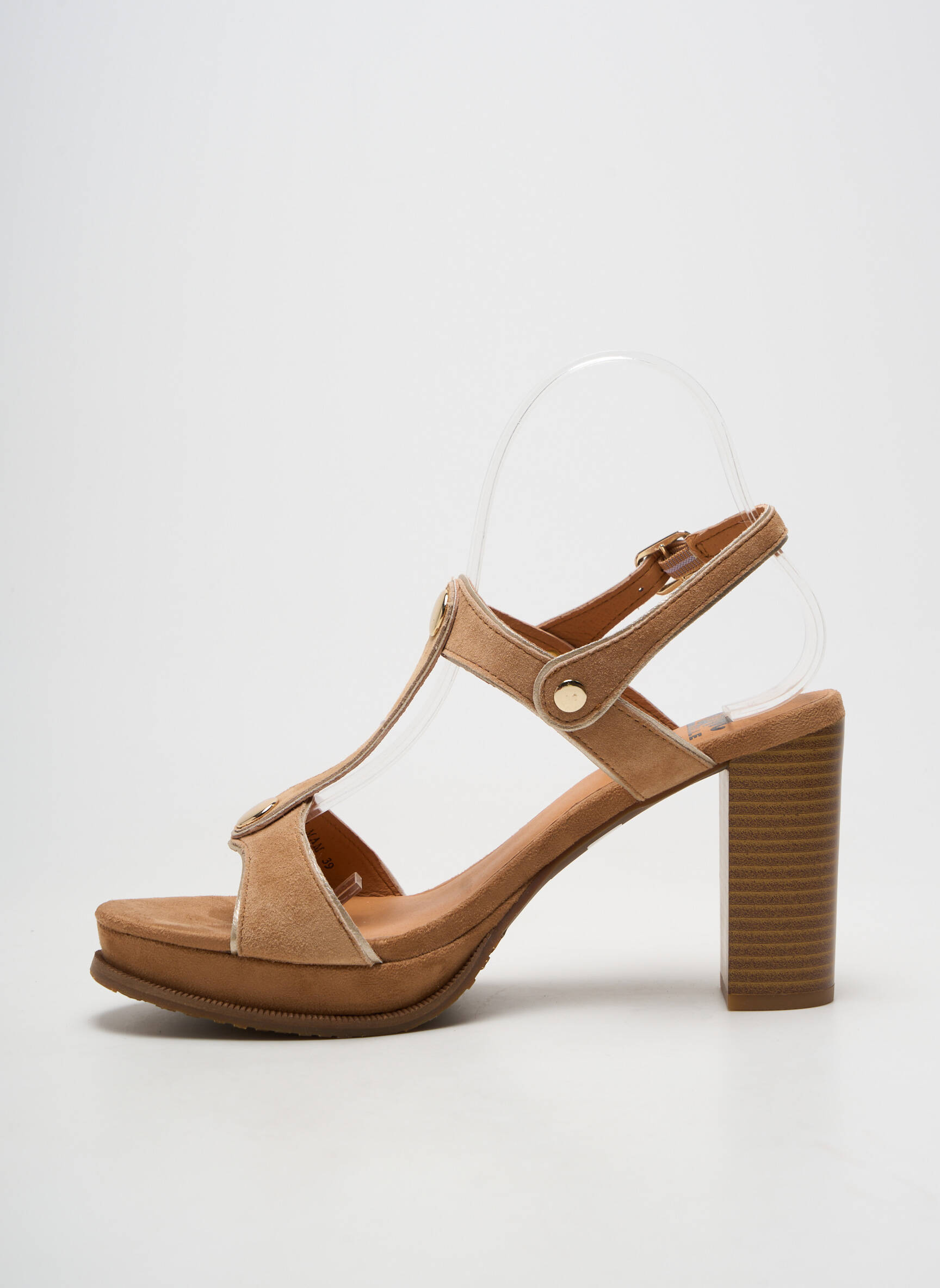 Sandalai/nu pėdos užsegimas kilpa(s) kulnas nuo 7 iki 9 cm rudas MAM'ZELLE moteris