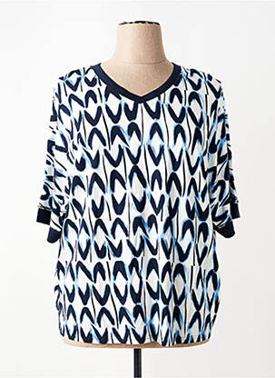 T-marškinys fantazijos raštas trumpas rankovės mėlyna FRANK WALDER moteris