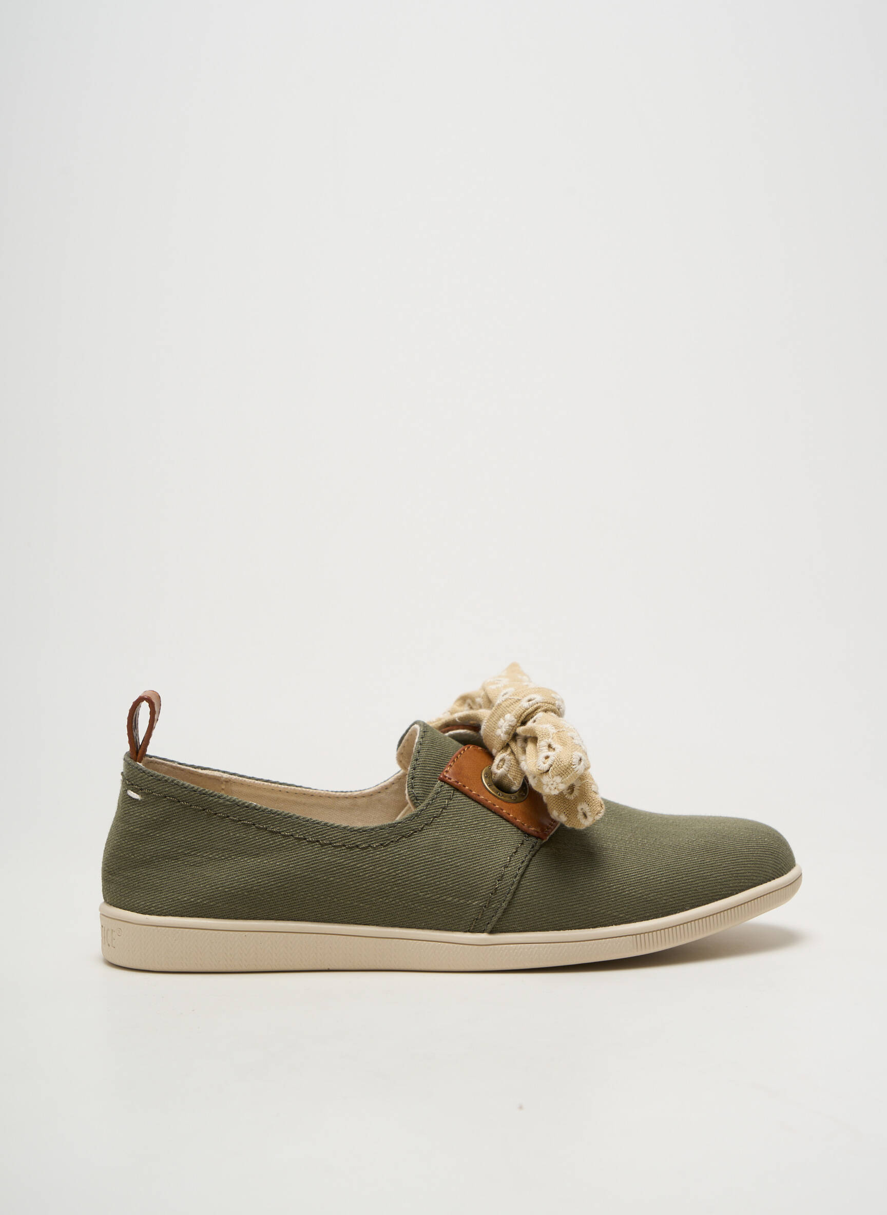 Slip-on batai šnervių uždarymas plokščias kulnas iki 3 cm žalias ARMISTICE moteris