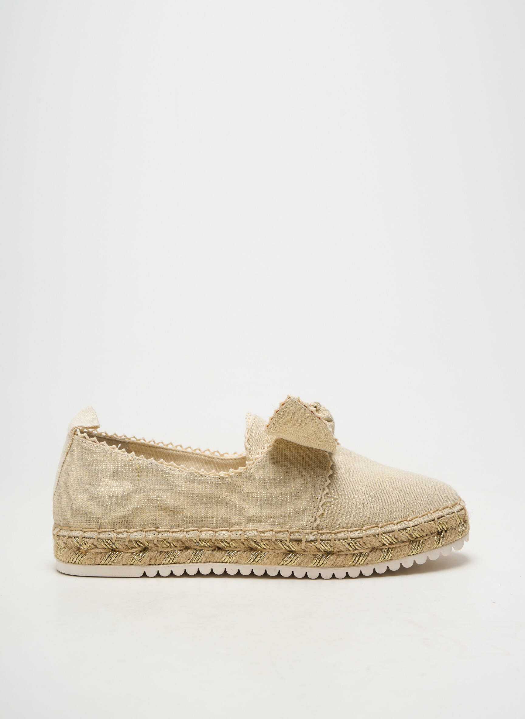 Espadrilės satino audinys plokščias kulnas iki 3 cm bežinis ARMISTICE moteris