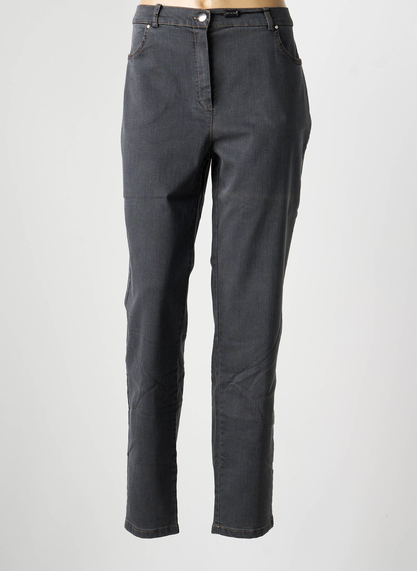 Lieknos džinsai tamprumas pilka PAUPORTÉ moteris
