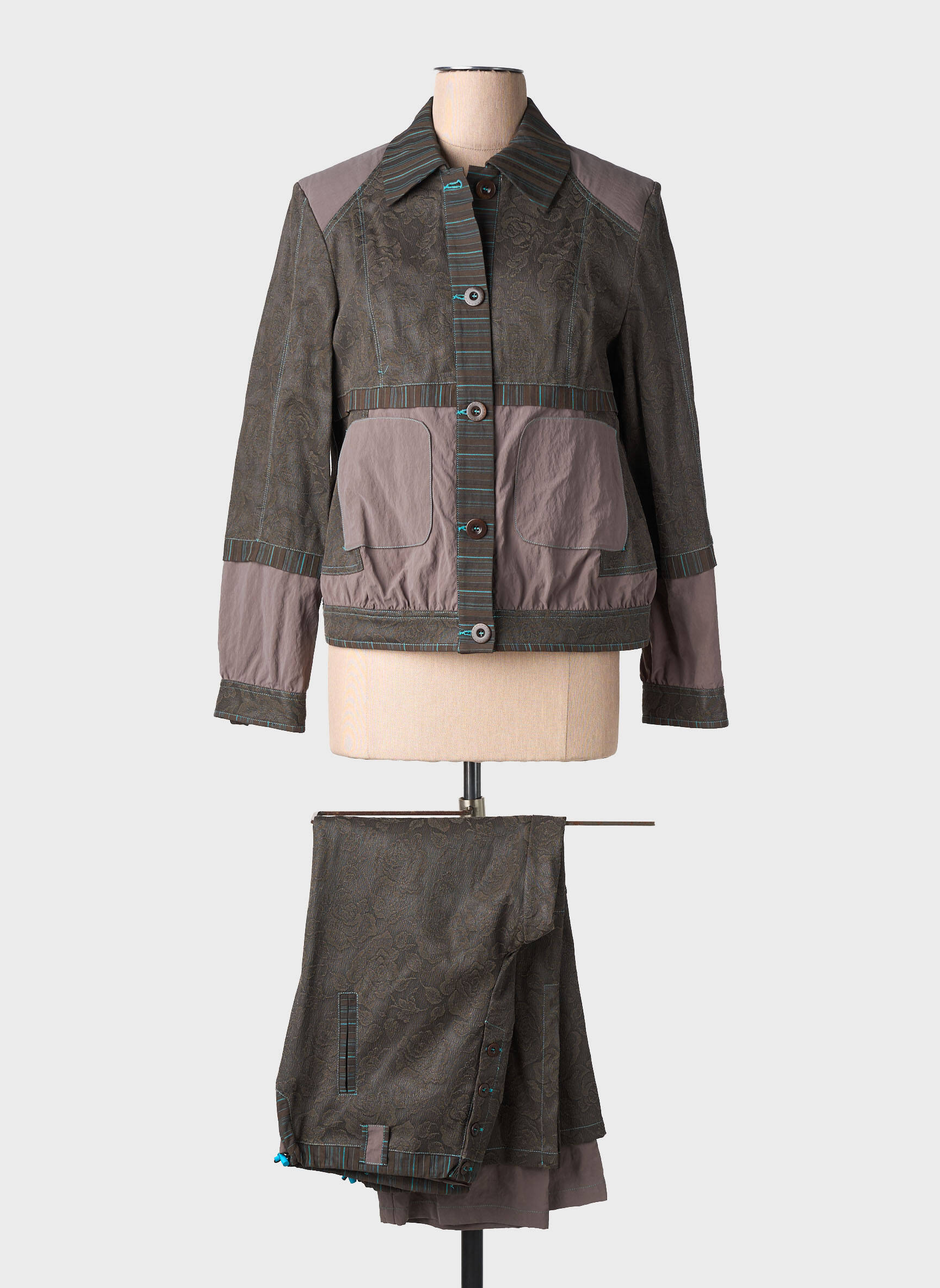 Kelnaičių rinkinys kišenės rudas PAUSE CAFE moteris