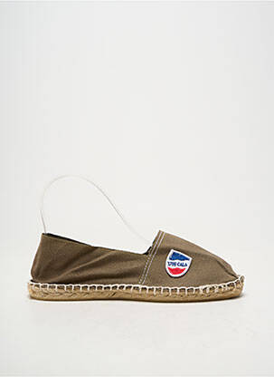 Espadrilės apvalus mygtukas plokščias kulnas iki 3 cm žalias CALA 1789 moteris
