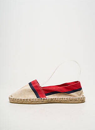 Espadrilės apvalus mygtukas plokščias kulnas iki 3 cm bežinis CALA 1789 moteris