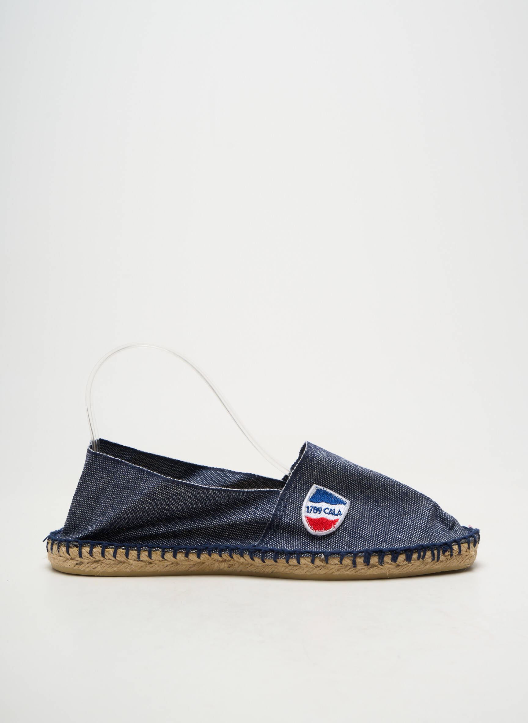Espadrilės apvalus mygtukas plokščias kulnas iki 3 cm mėlyna CALA 1789 moteris