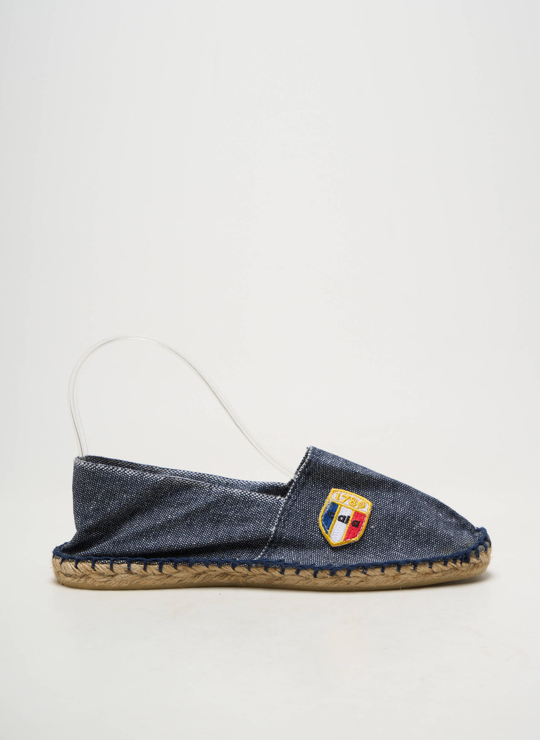 Espadrilės apvalus mygtukas plokščias kulnas iki 3 cm mėlyna CALA 1789 moteris