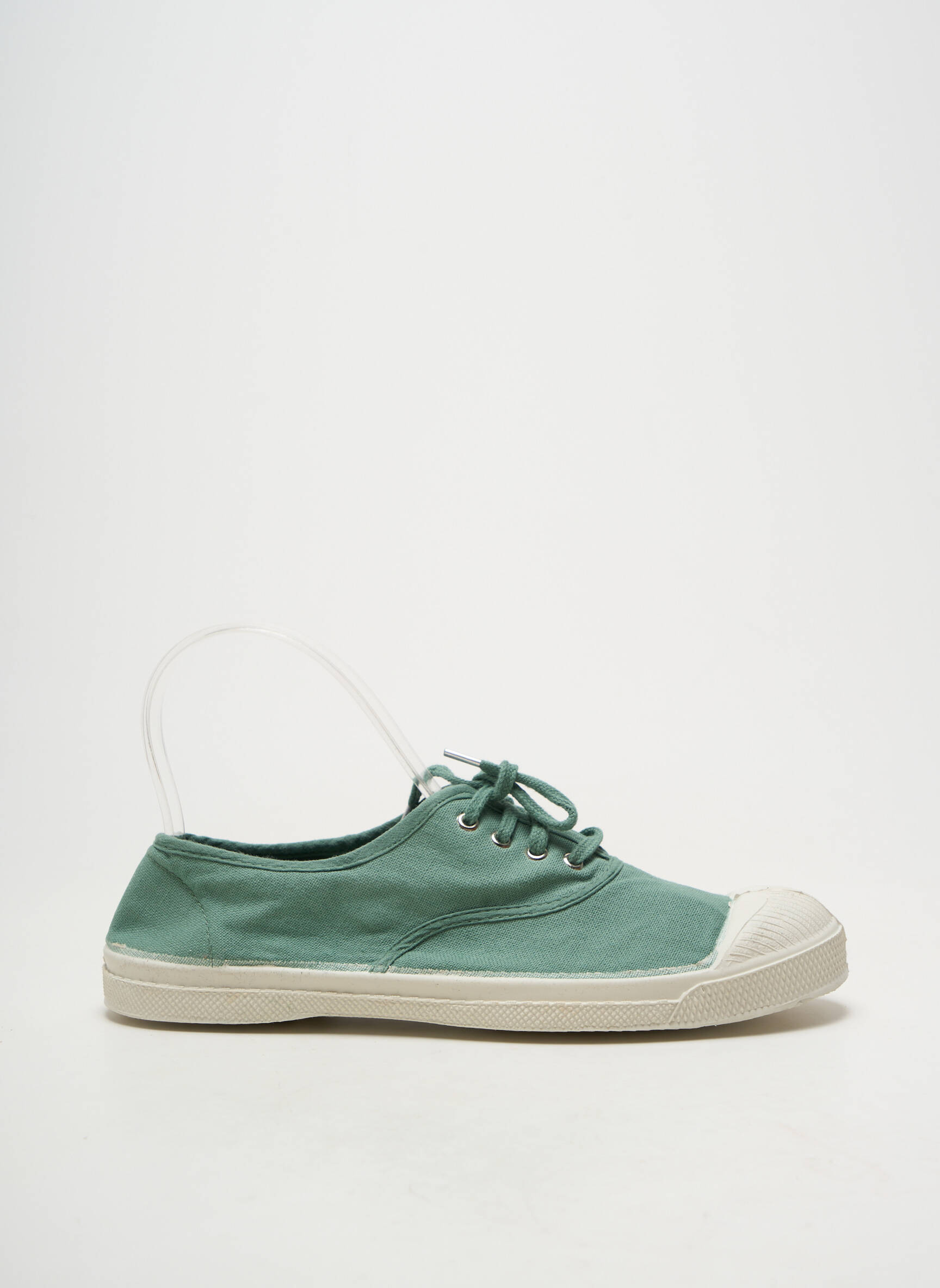 Slip-on batai šnervių uždarymas plokščias kulnas iki 3 cm žalias BENSIMON moteris