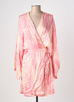 Kimono striukė ilgos rankovės rožinė CHANTAL B. moteris