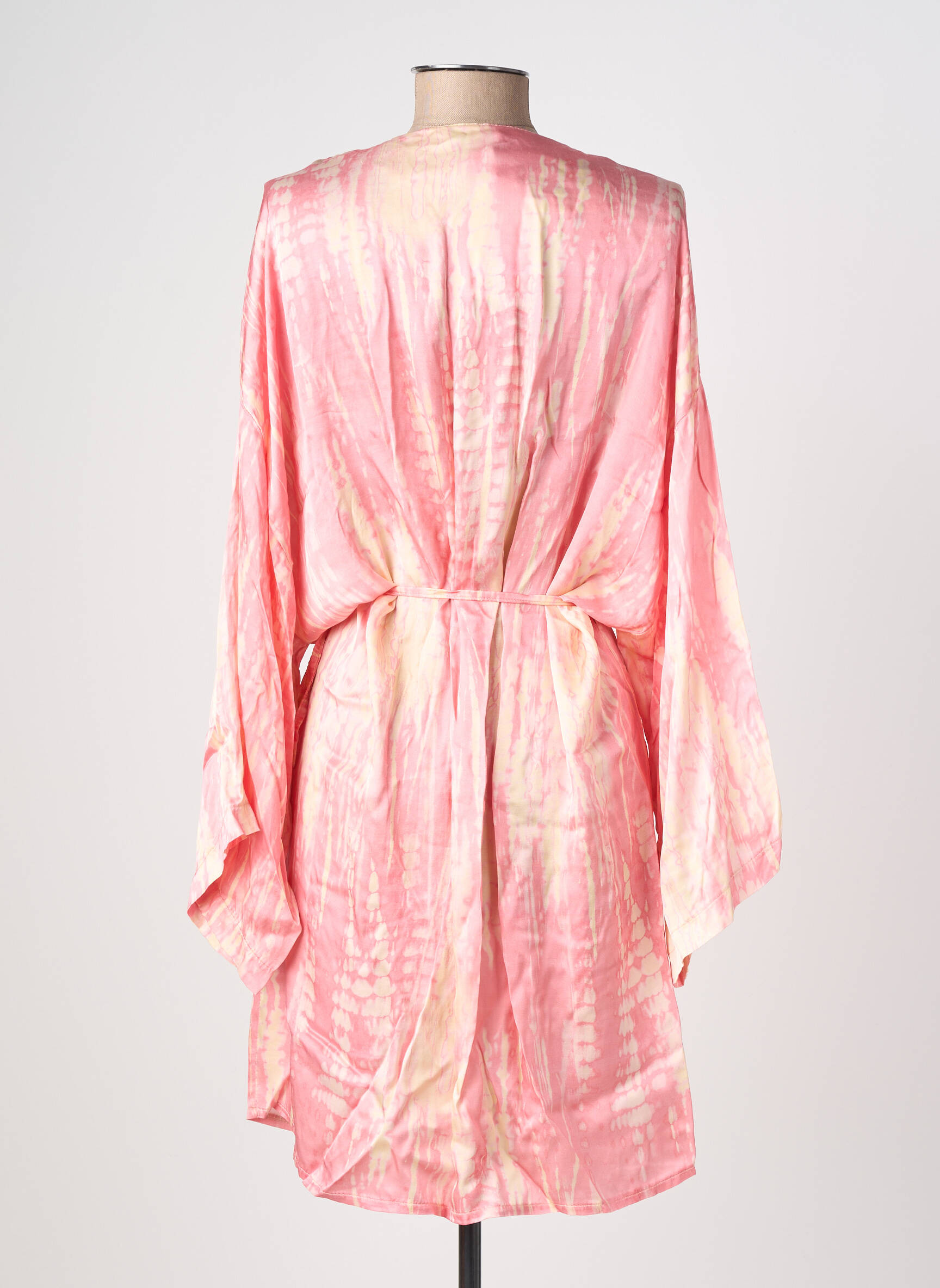 Kimono striukė fantazijos raštas rožinė CHANTAL B. moteris
