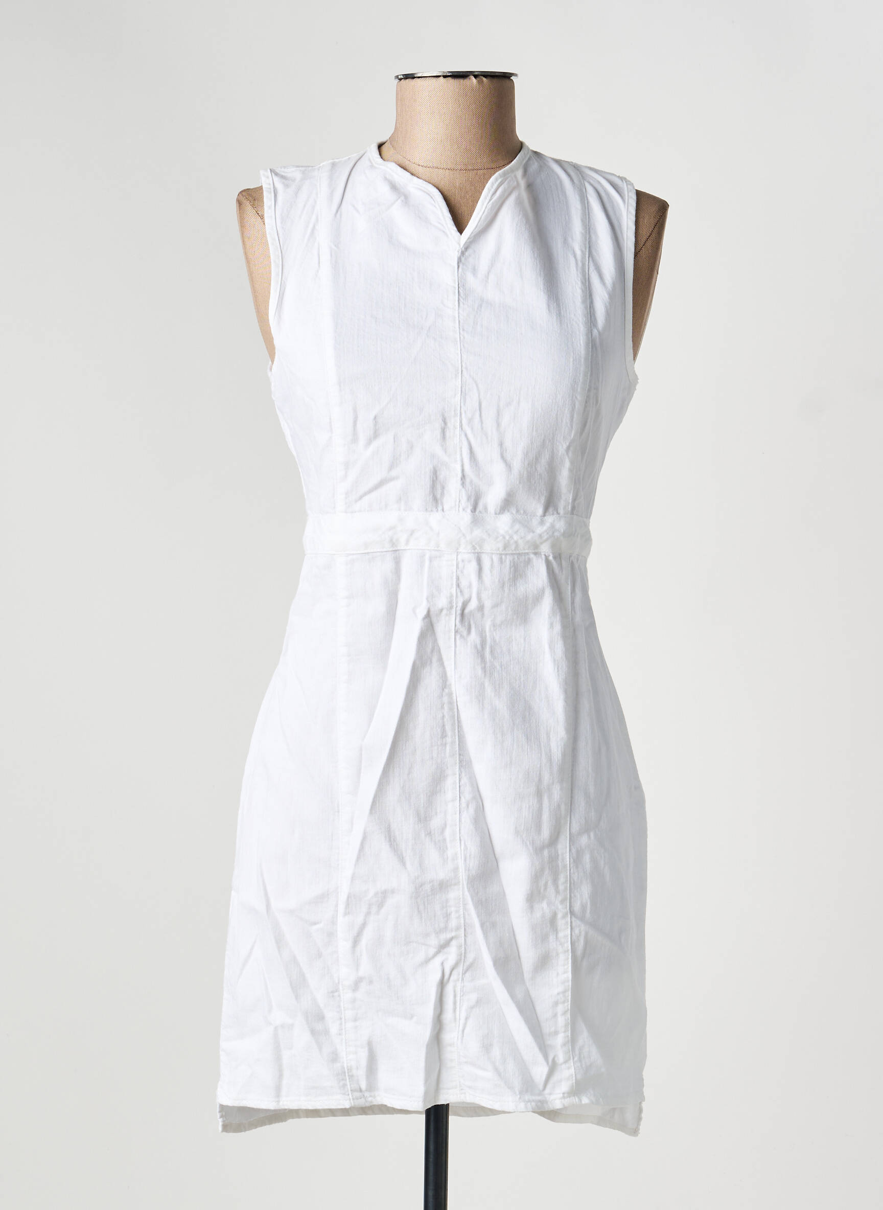 Trumpa suknelė be rankų be rankų baltas DENIM &DRESS moteris