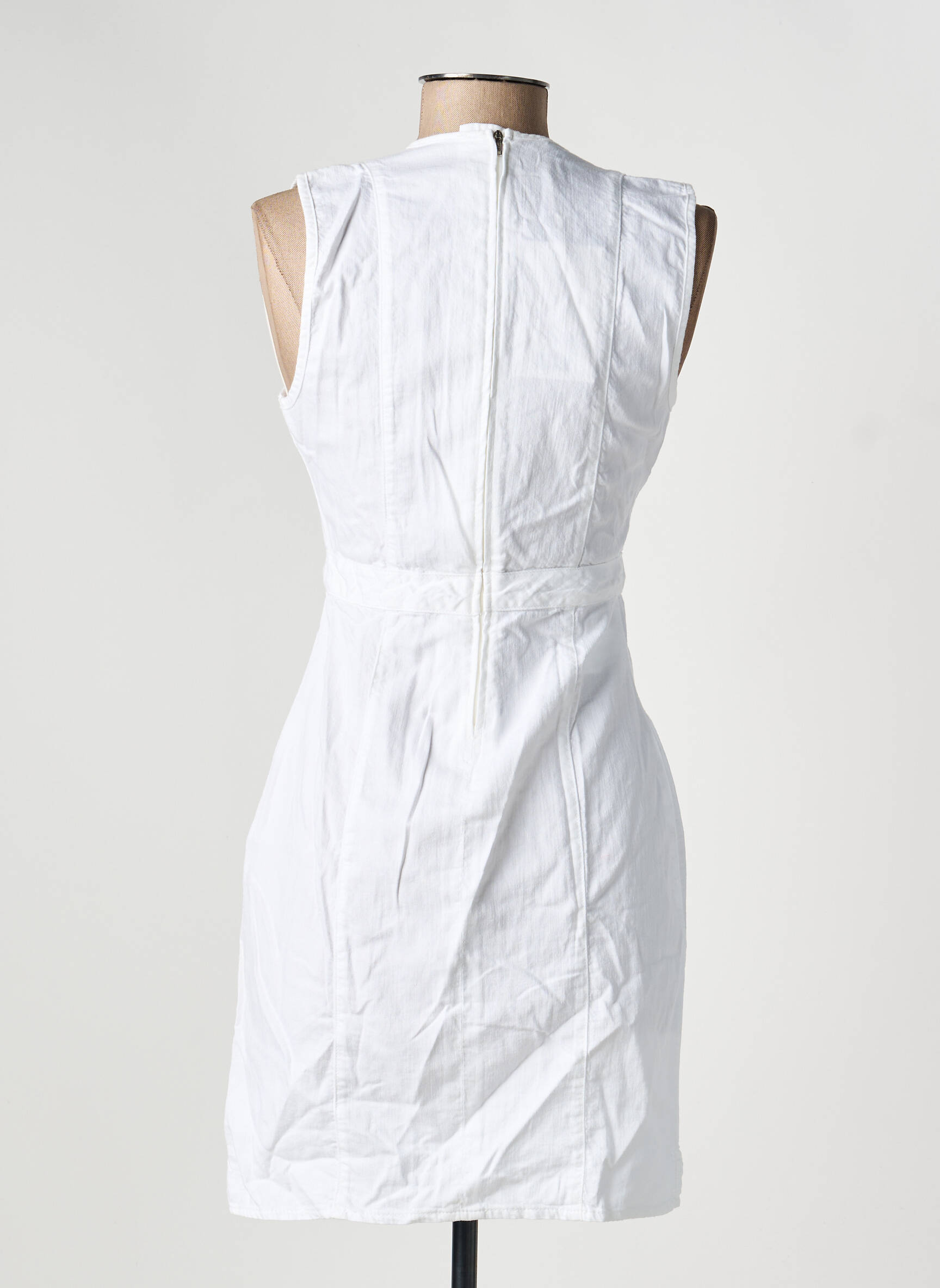 Trumpa suknelė be rankų be rankų baltas DENIM &DRESS moteris