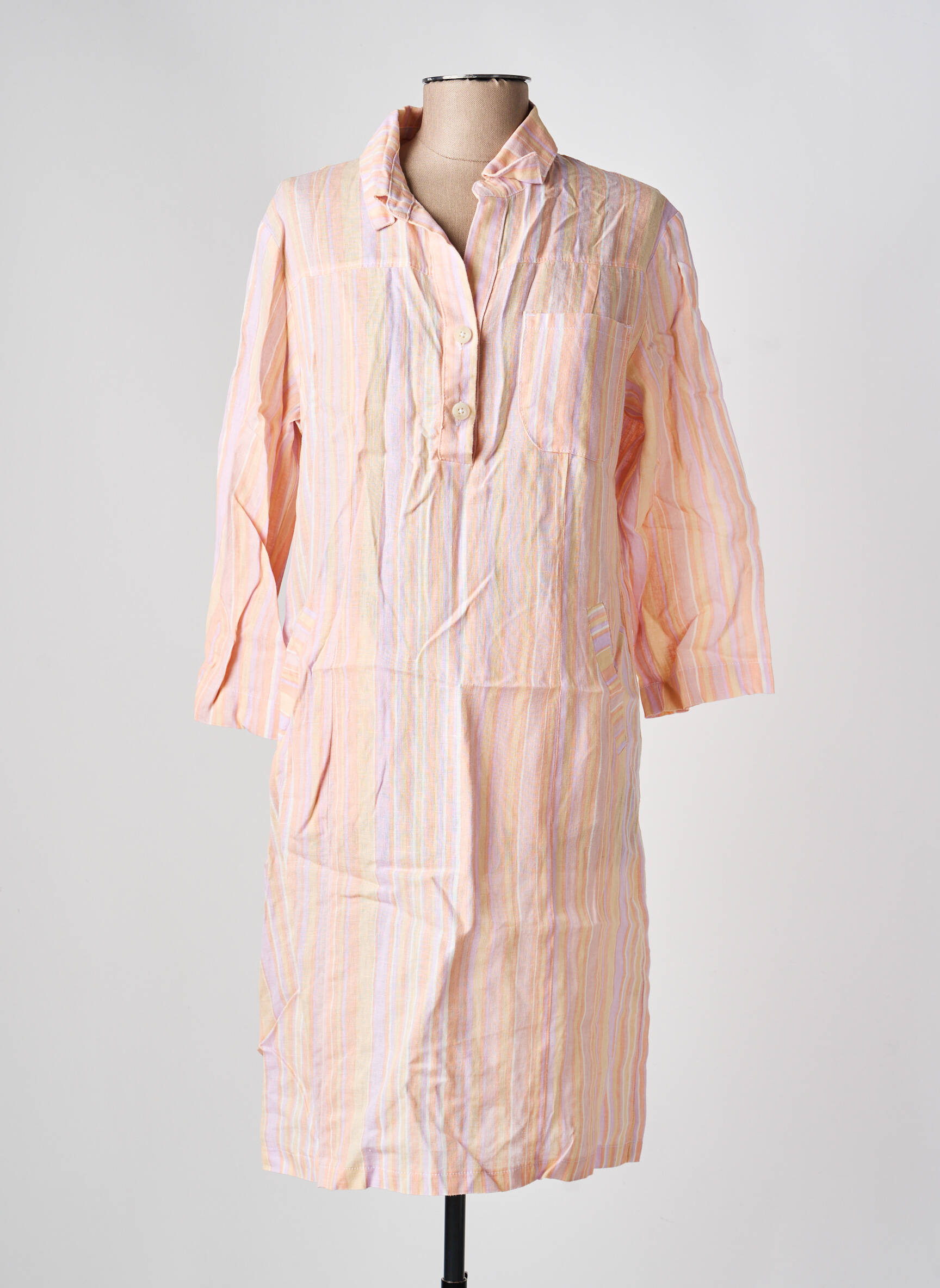 Pusilgių suknelė 3/4 rankovės 3/4 rankovės oranžinė COUTURIST moteris