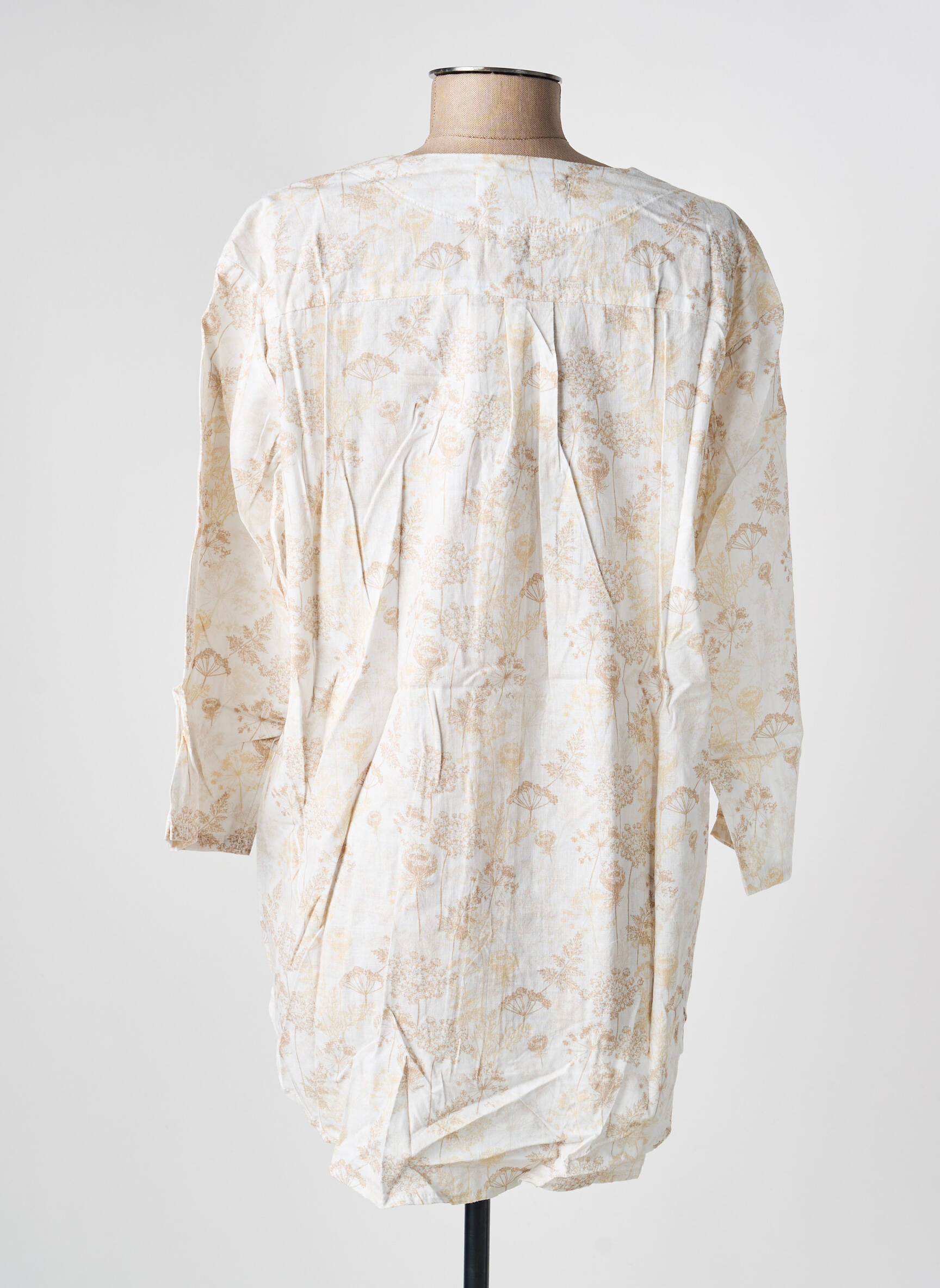 Ilgų rankovių tunika krepos audinys bežinis COUTURIST moteris