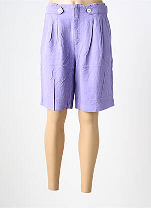 Bermudas popelinos audinys, kuris pasižymi lygiu ir tankiu paviršiumi. normala dydis violetinis COUTURIST moteris
