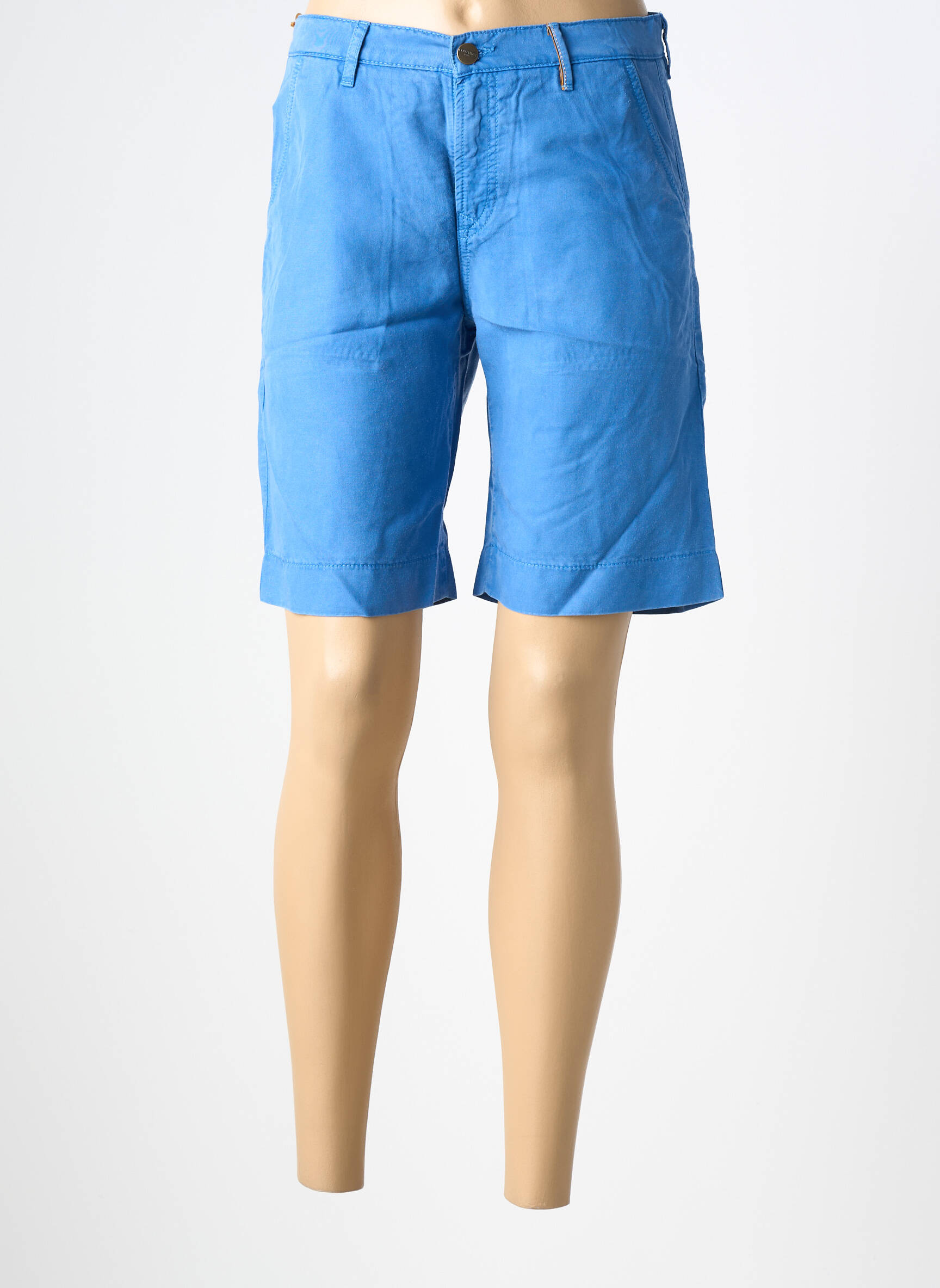Bermudas popelinos audinys, kuris pasižymi lygiu ir tankiu paviršiumi. normala dydis mėlyna COUTURIST moteris
