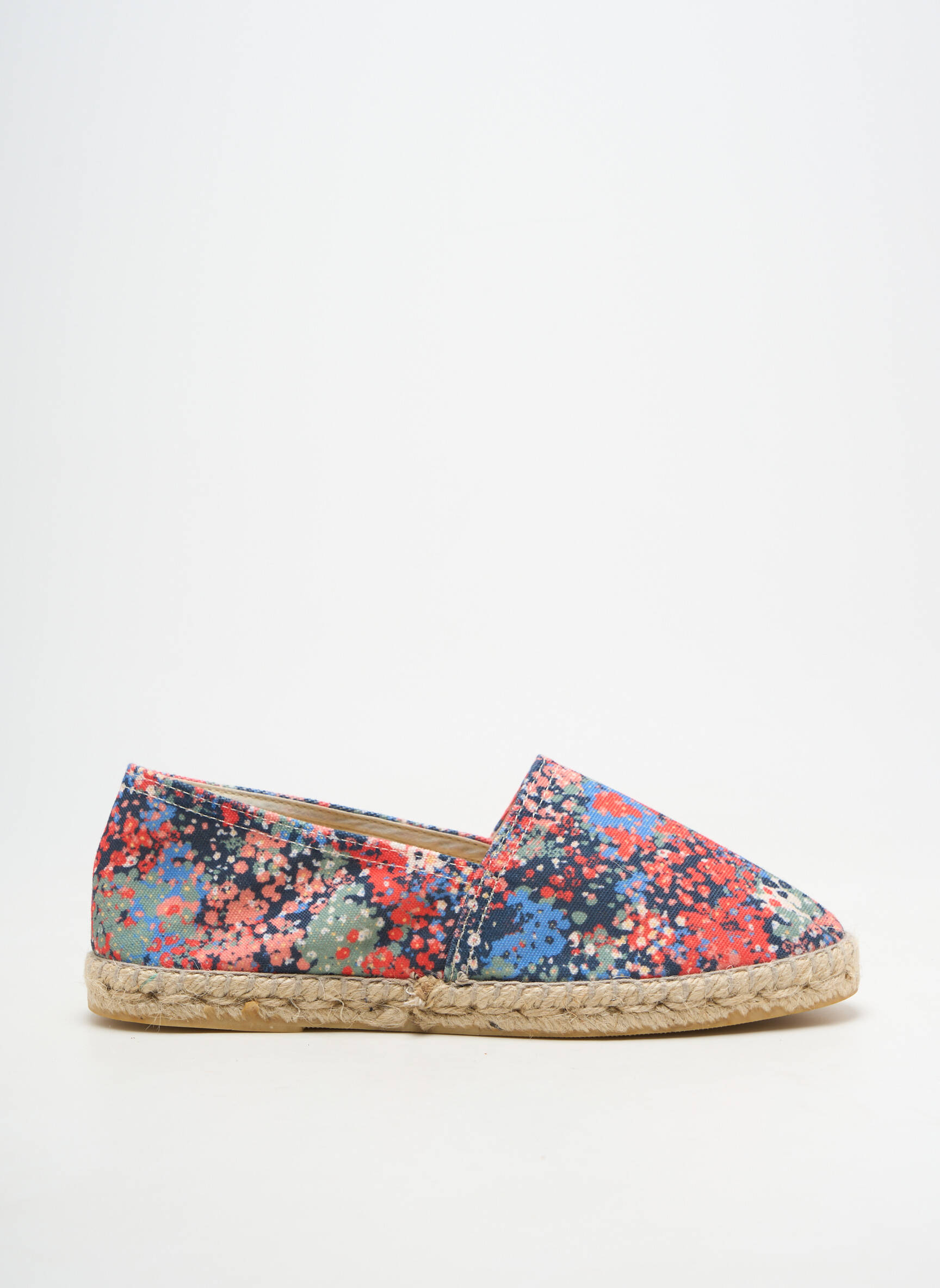Espadrilės apvalus mygtukas plokščias kulnas iki 3 cm mėlyna SKFK moteris
