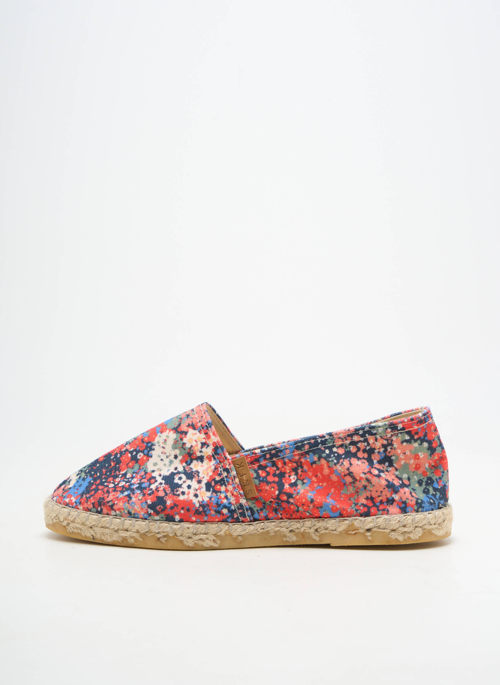 Espadrilės apvalus mygtukas plokščias kulnas iki 3 cm mėlyna SKFK moteris