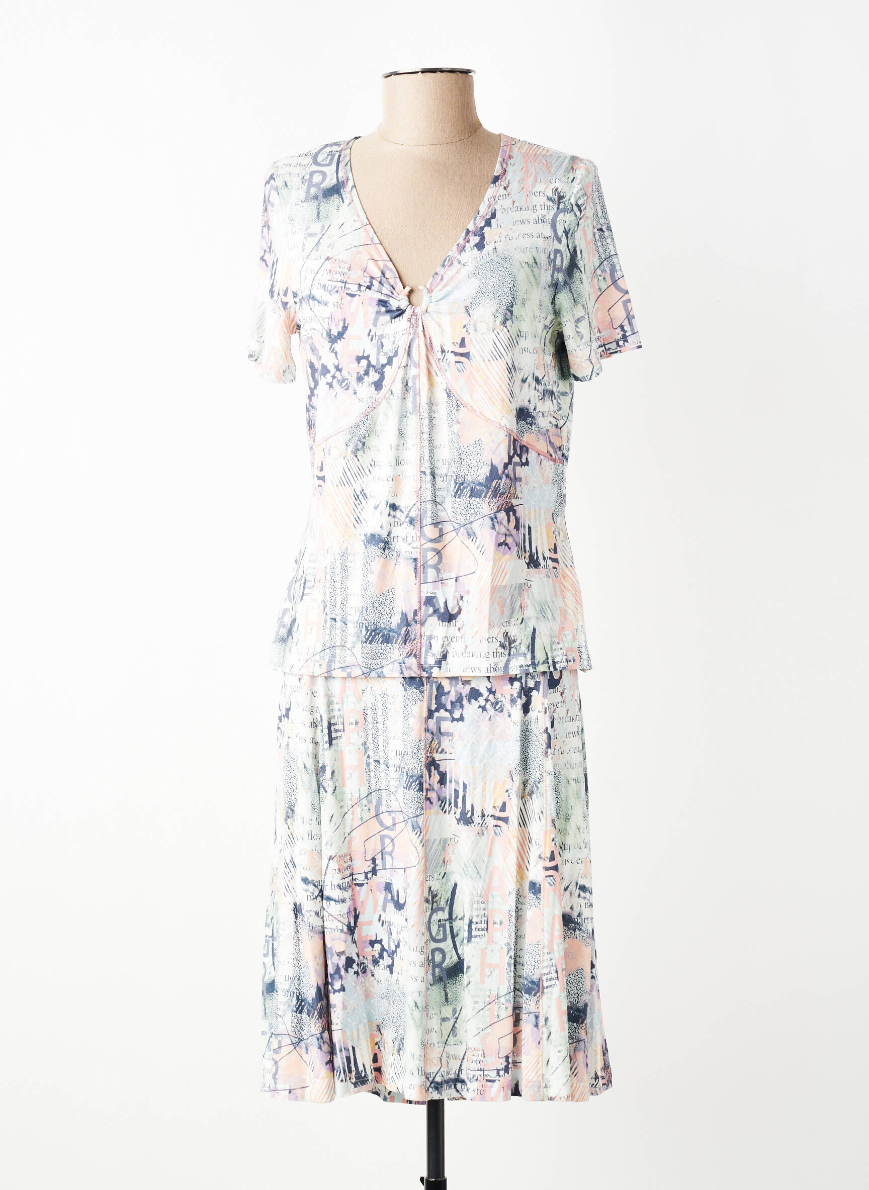 Suknelės rinkinys trumpi rankovės žalias PAUPORTÉ moteris