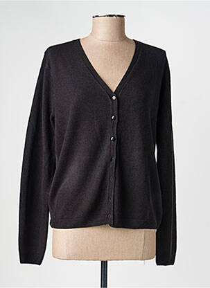 Ilgų rankovių liemenė centrinė iškirptė juodas CASHMERE moteris