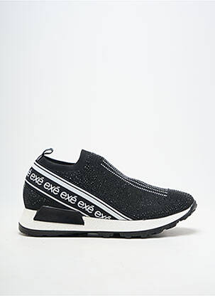 Slip-on batai apvalus mygtukas plokščias kulnas iki 3 cm juodas EXÉ moteris
