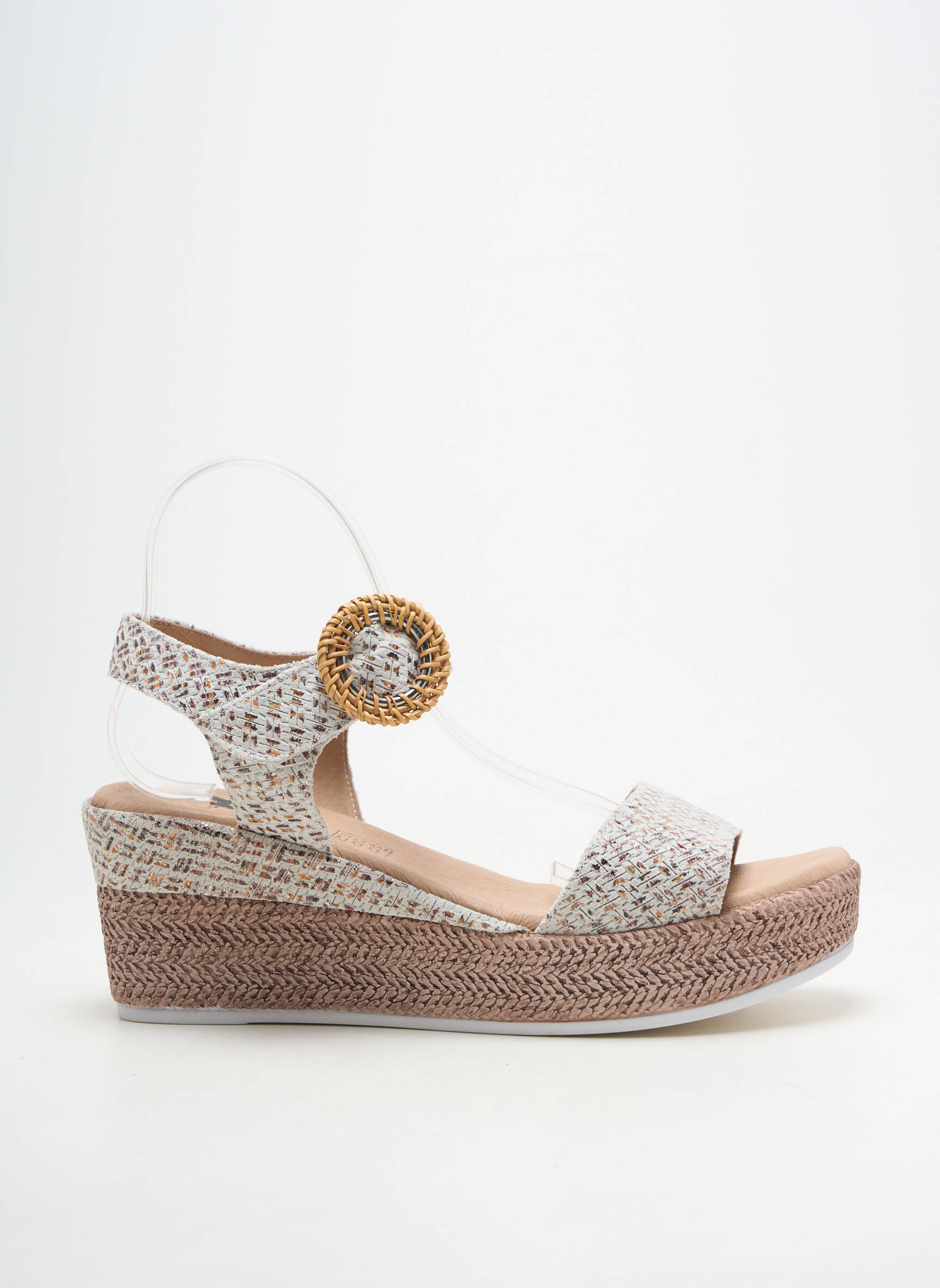 Espadrilės užsegimas kilpa(s) kulnas nuo 7 iki 9 cm bežinis GEO-REINO moteris