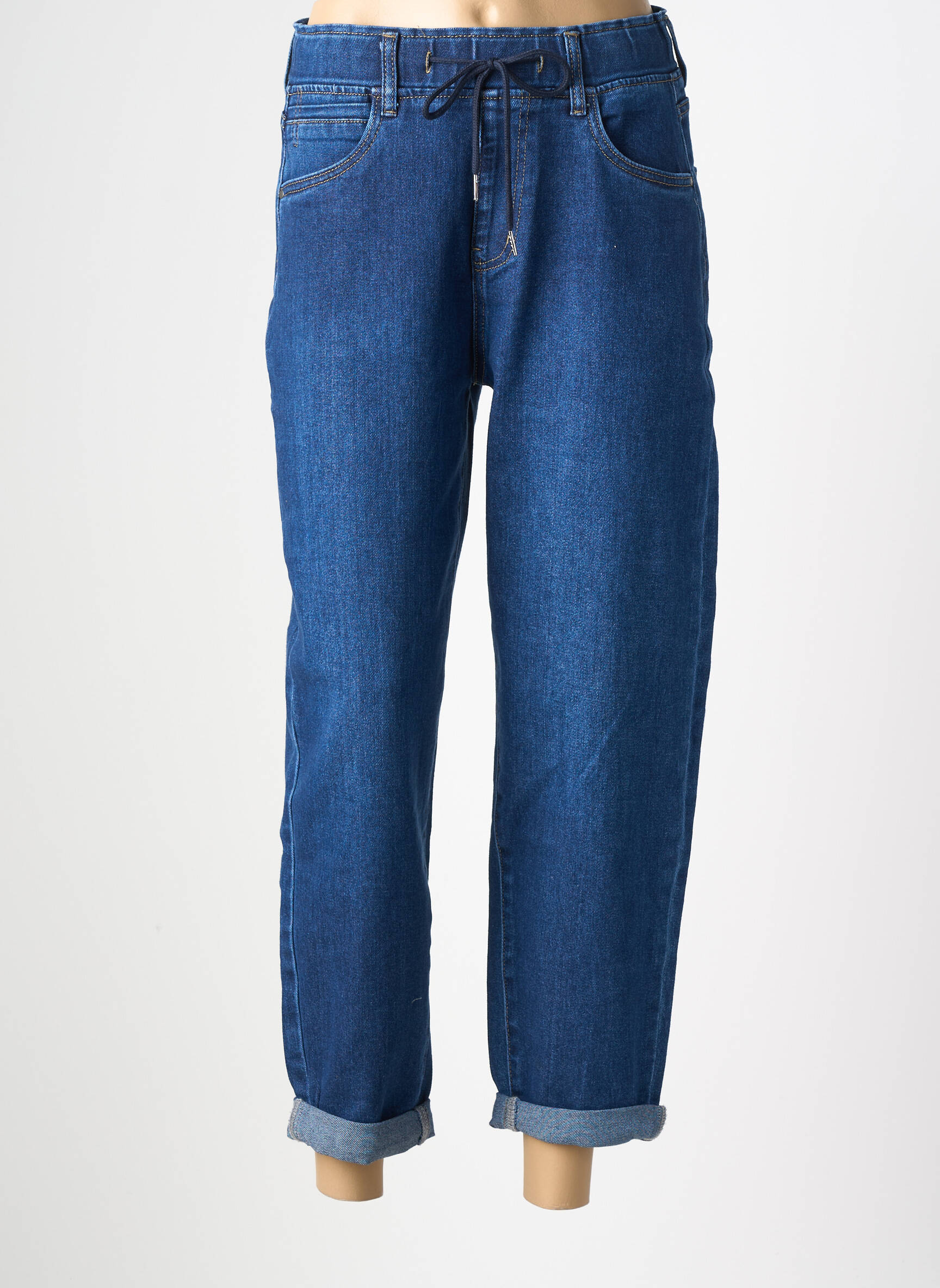 Tiesios kirpimo džinsai kišenės mėlyna BS JEANS moteris
