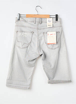 Bermudas popelinos audinys, kuris pasižymi lygiu ir tankiu paviršiumi. pilka PEPE JEANS berniukas