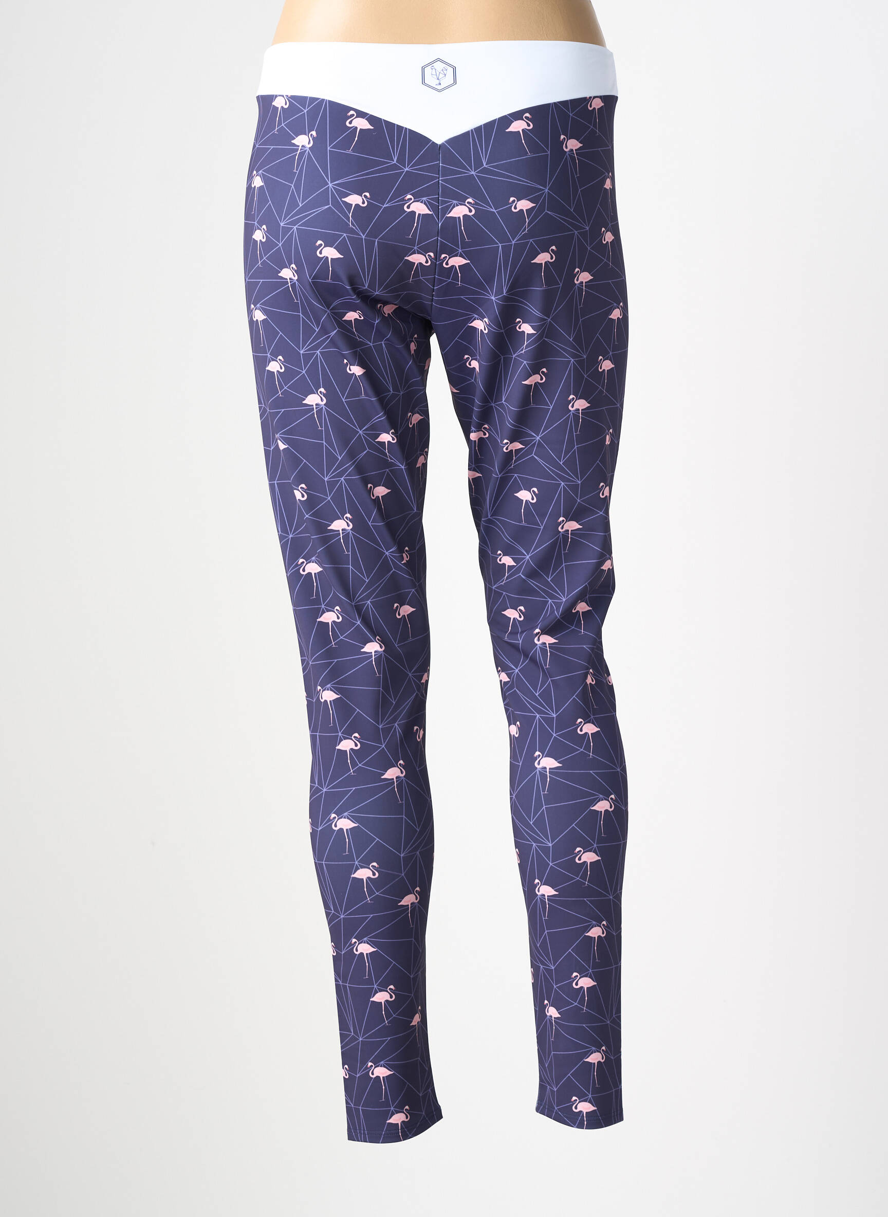 Legingas perdirbtas normala dydis violetinis LES POULETTES FITNESS moteris