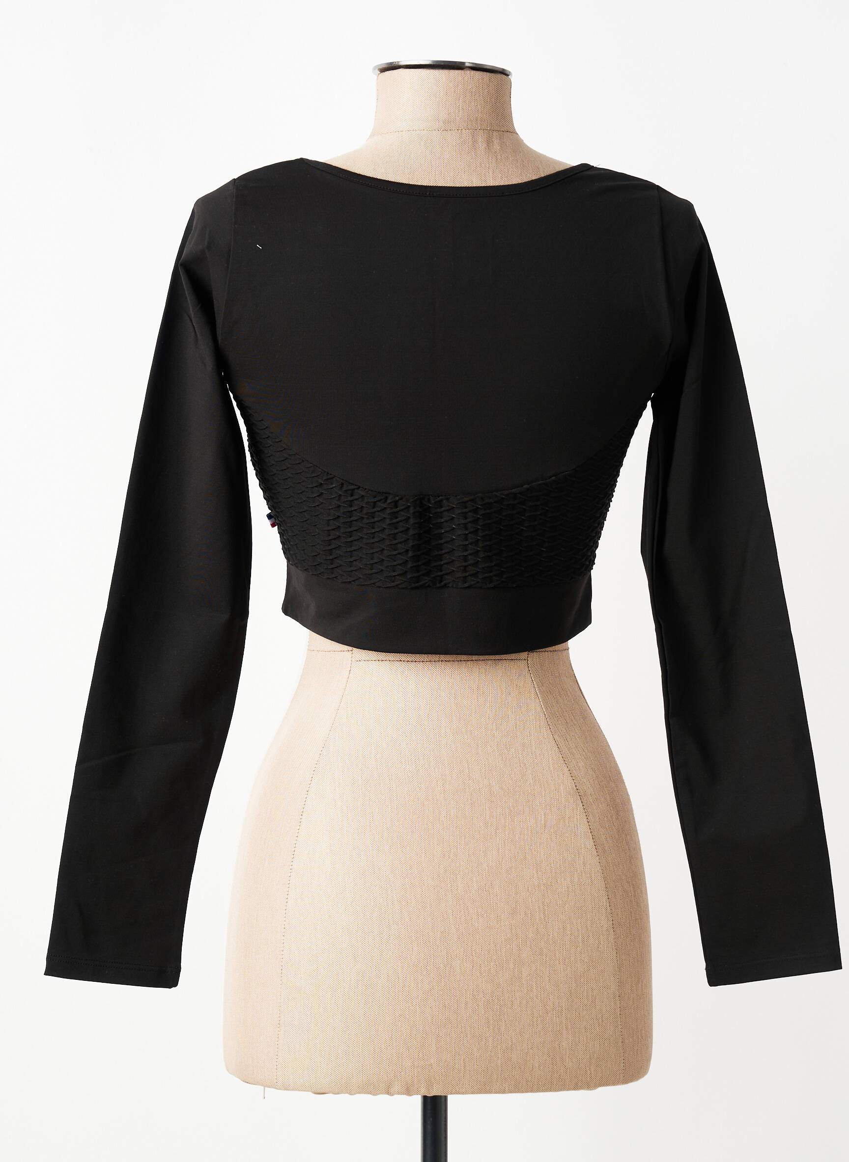 Viršūnė ilgos rankovės ilgos rankovės juodas LES POULETTES FITNESS moteris