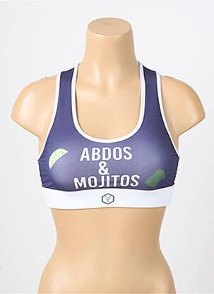 Liemenėlė be rėmo liemenėlės (moteriškos) mėlyna LES POULETTES FITNESS moteris