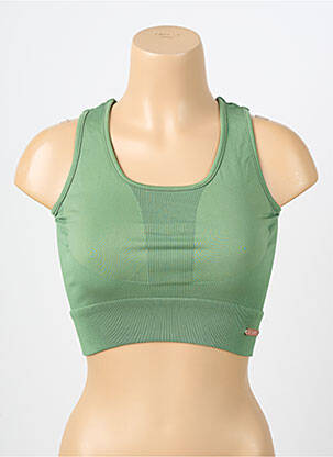 Liemenėlė be rėmo liemenėlės (moteriškos) žalias LES POULETTES FITNESS moteris