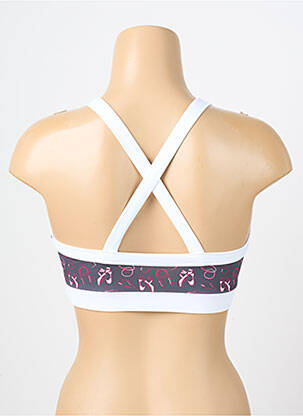 Liemenėlė be rėmo liemenėlės (moteriškos) violetinis LES POULETTES FITNESS moteris