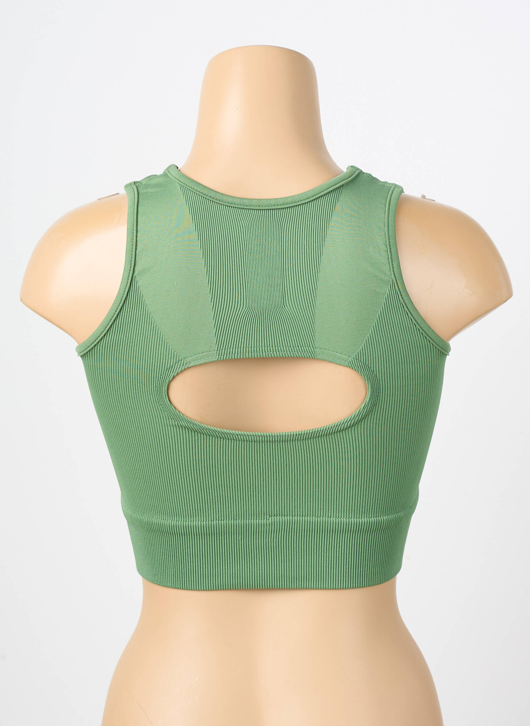 Liemenėlė be rėmo liemenėlės (moteriškos) žalias LES POULETTES FITNESS moteris