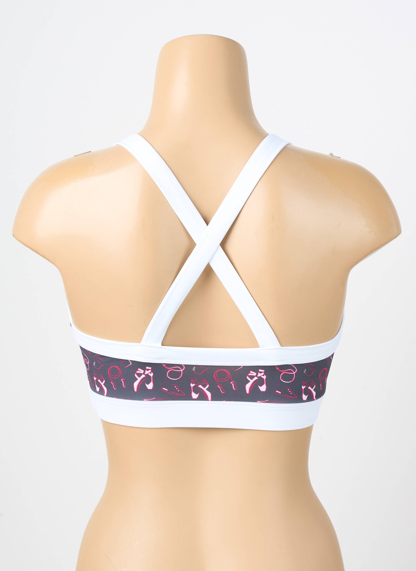 Liemenėlė be rėmo liemenėlės (moteriškos) violetinis LES POULETTES FITNESS moteris