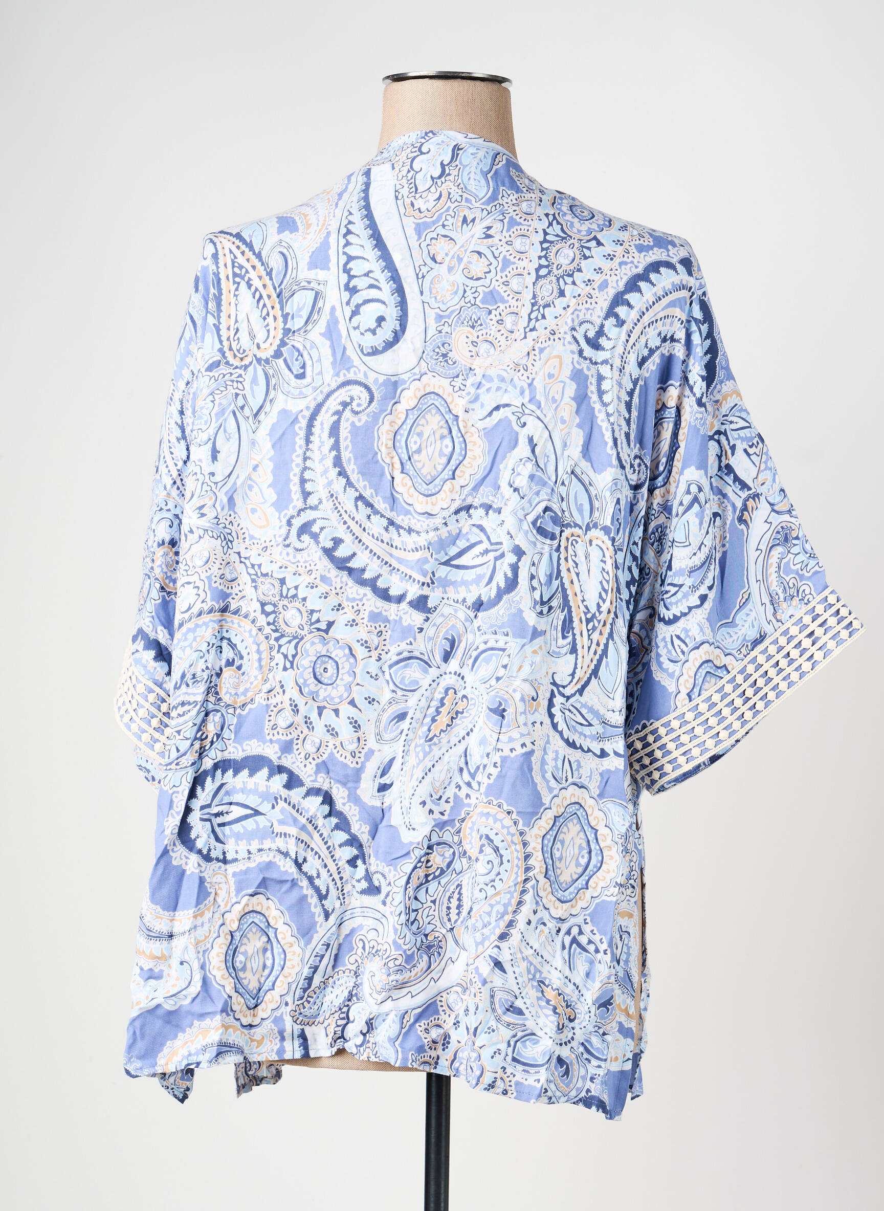 Kimono striukė fantazijos raštas mėlyna OLSEN moteris