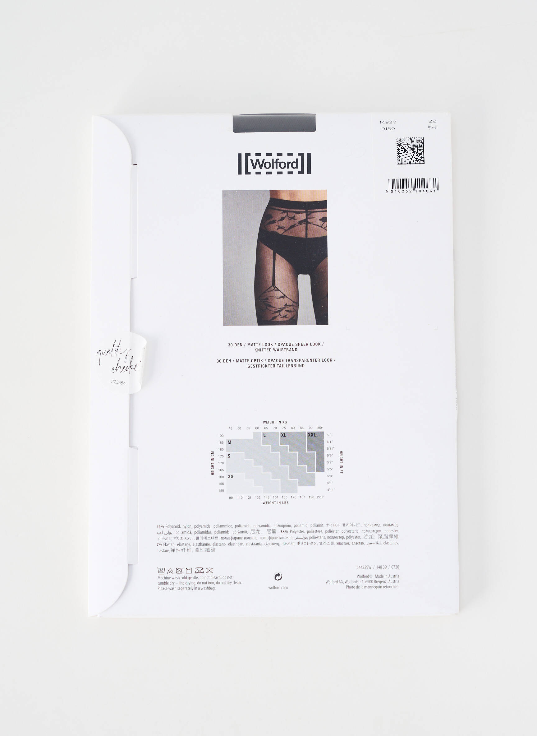 Kojinės tamprumas juodas WOLFORD moteris