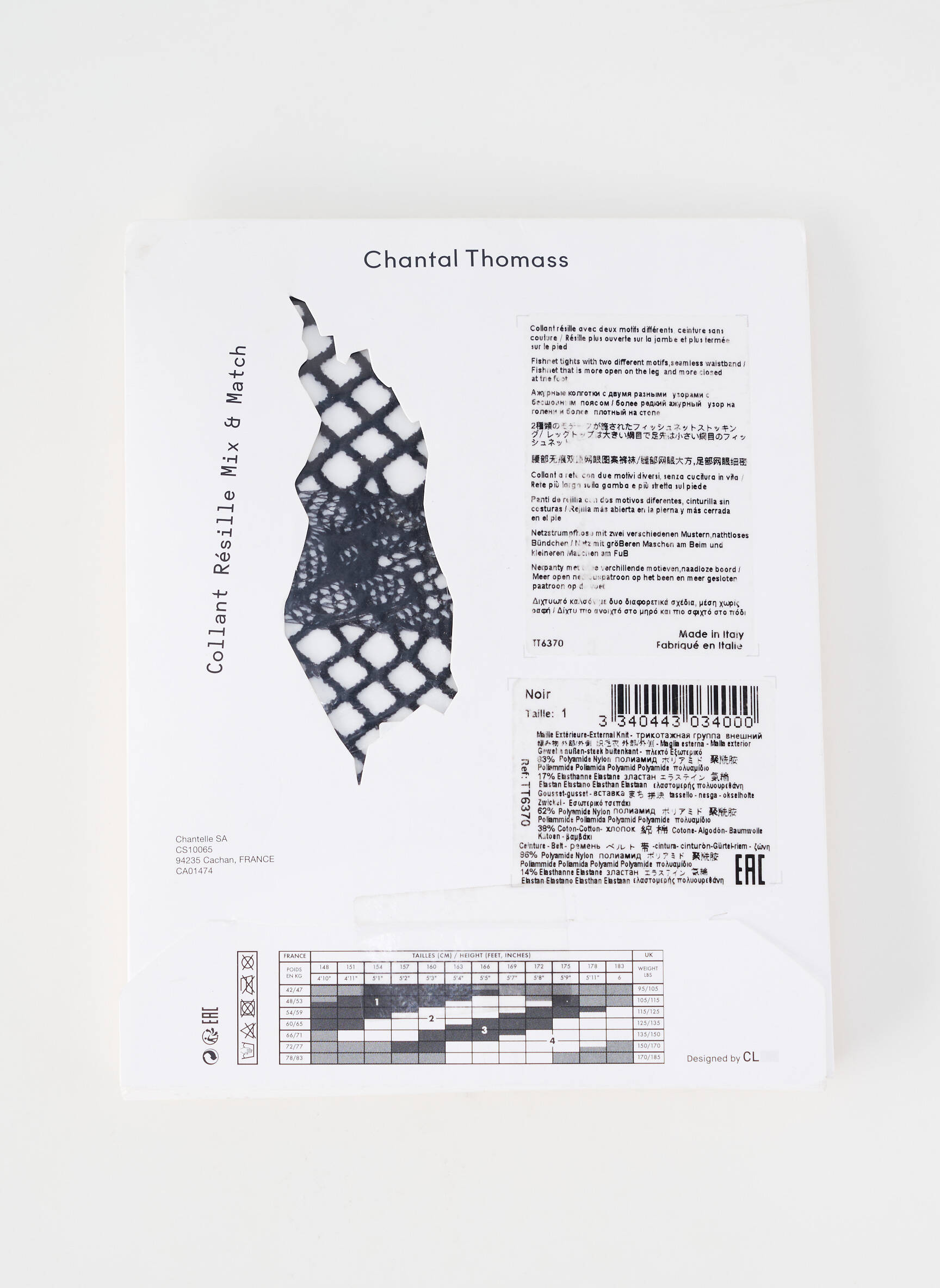 Kojinės tamprumas juodas CHANTAL THOMASS moteris