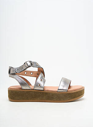 Sandalai/nu pėdos lygus medžiaga kulnas nuo 4 iki 6 cm sidabrinė REGARD moteris