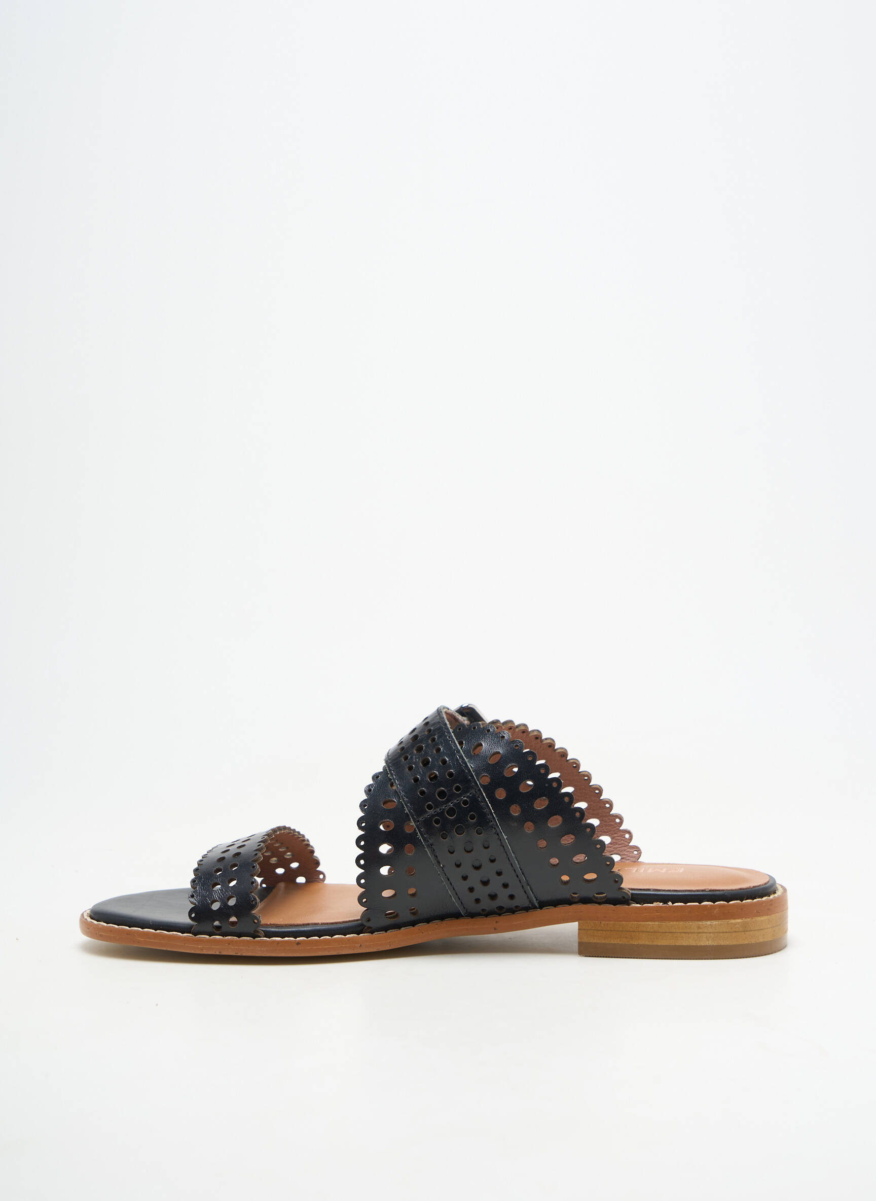 Mule/sabotai lygus medžiaga plokščias kulnas iki 3 cm juodas EMILIE KARSTON moteris