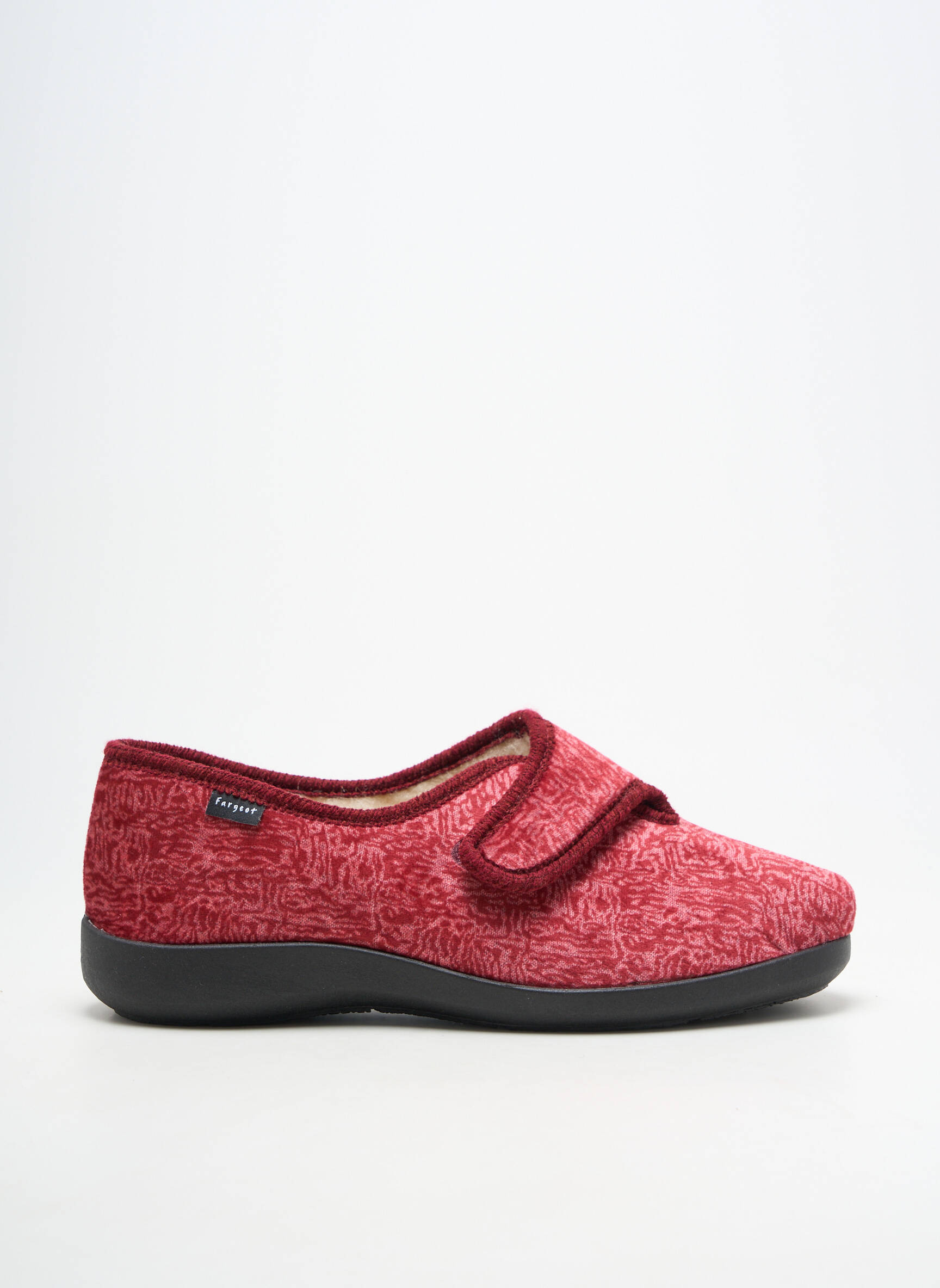Bateliai/pantofliai velcro užsegimas plokščias kulnas iki 3 cm raudona FARGEOT moteris