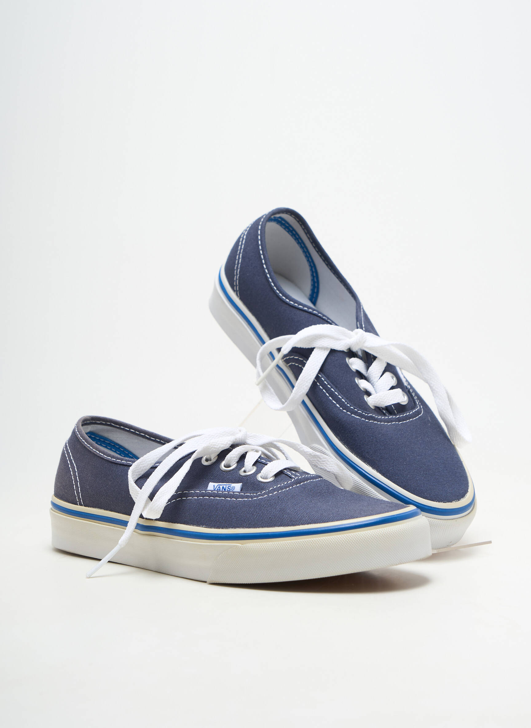 Bėgimo bateliai apvalus mygtukas plokščias kulnas iki 3 cm mėlyna VANS moteris