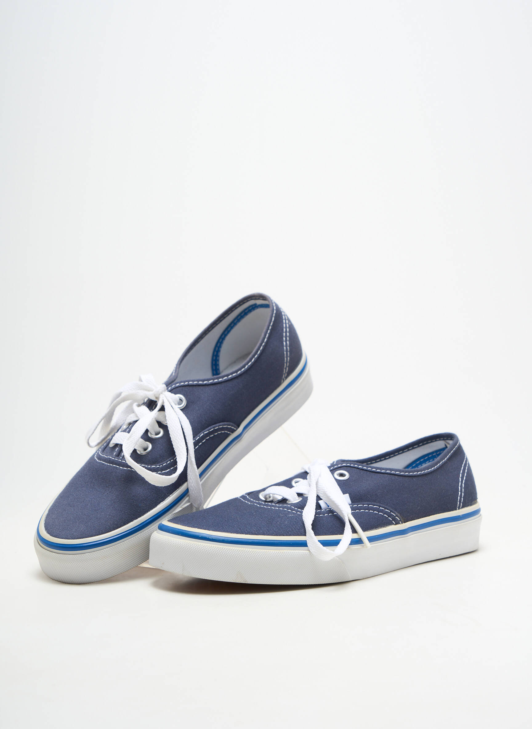 Bėgimo bateliai apvalus mygtukas plokščias kulnas iki 3 cm mėlyna VANS moteris