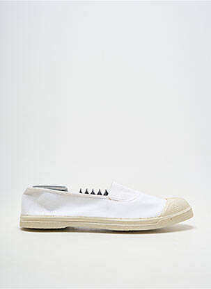 Slip-on batai apvalus mygtukas plokščias kulnas iki 3 cm baltas BENSIMON moteris