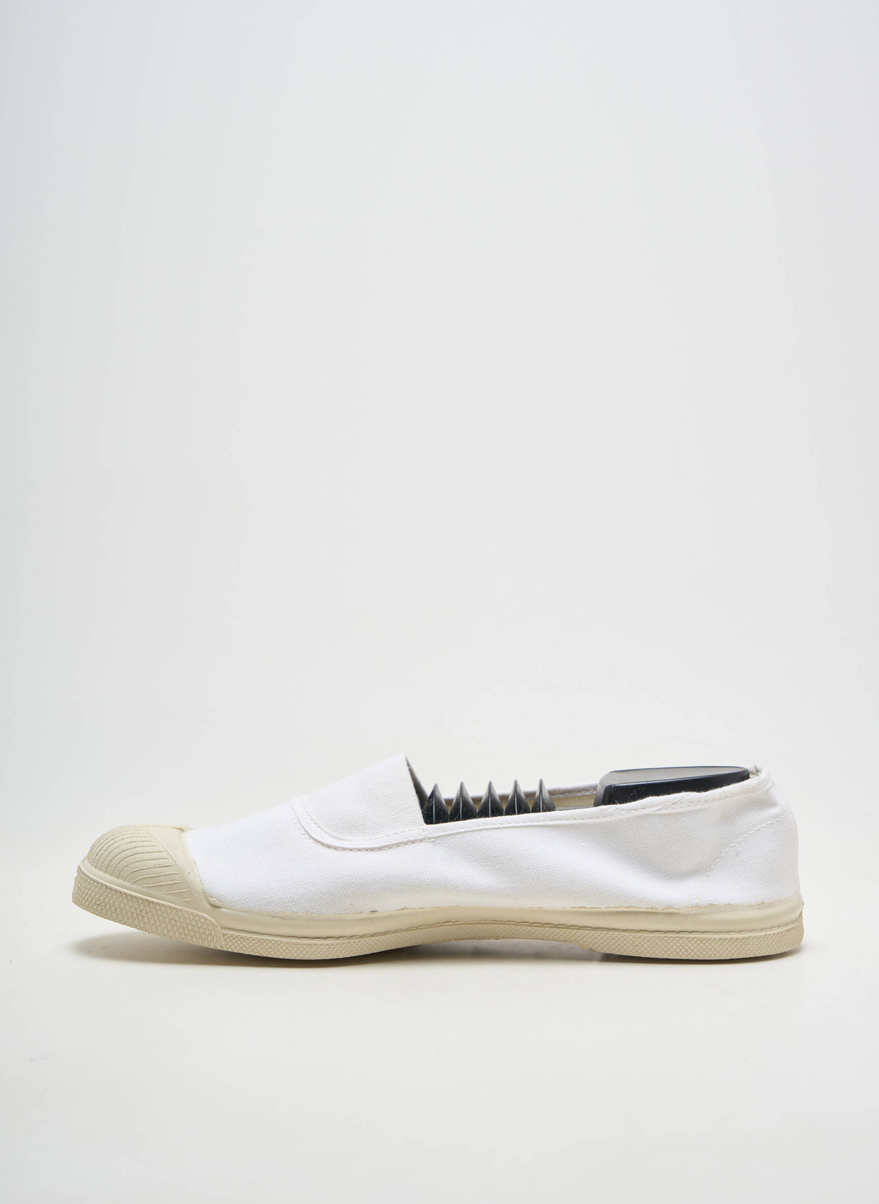 Slip-on batai apvalus mygtukas plokščias kulnas iki 3 cm baltas BENSIMON moteris